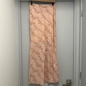 Princess Polly Blush Snake-Print Maxi Skirt